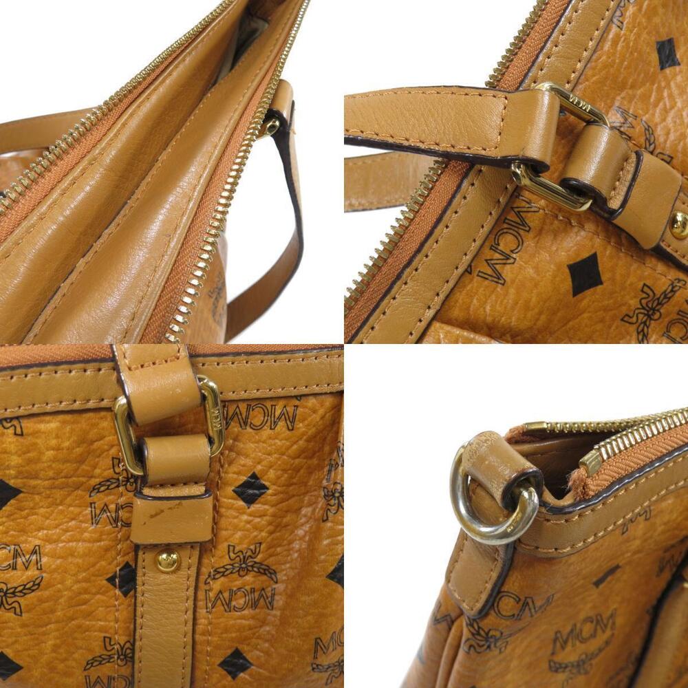 Mcm 2way Calfskin Handbag Shoulder Bag Brown Leather Brown - Picture 7 of 11